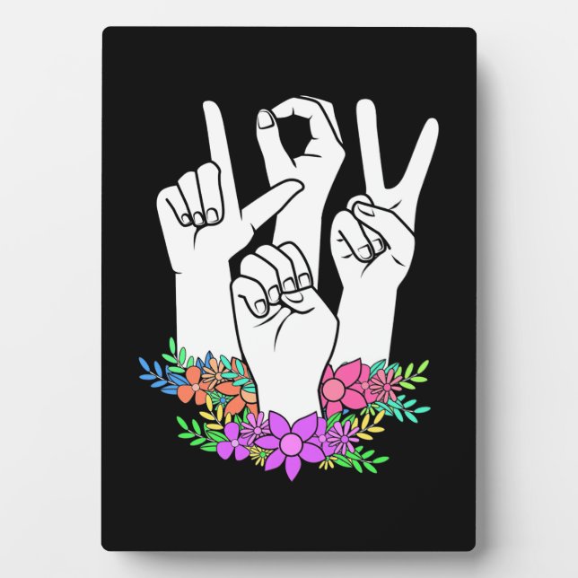 Lehrer ASL Handzeichen Fotoplatte (Vorderseite)