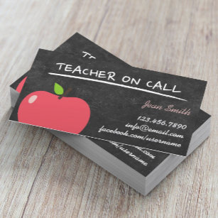 Lehrer auf Niedlichem Apple-Mainboard Visitenkarte
