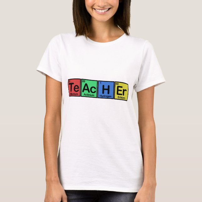Lehrer aus den Farben der Elemente T-Shirt (Vorderseite)