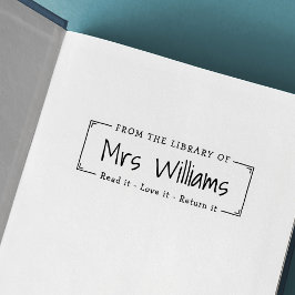 Lehrer aus der Bibliothek Buchzeichen Gummi Briefm Gummistempel