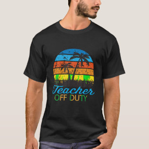 Lehrer außer Dienst Retro Vintage Sonnenuntergang T-Shirt