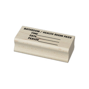 LEHRER BADEZIMMER BRIEFMARKE GUMMISTEMPEL