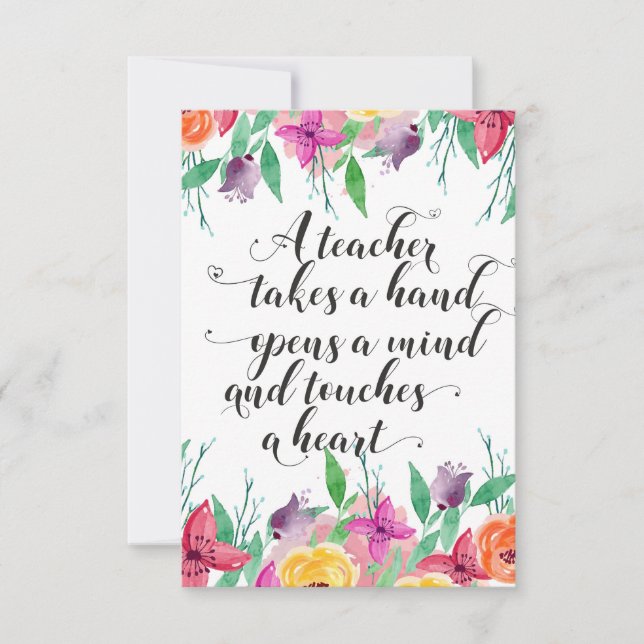 Lehrer Begrüßungszeichen Lehrer zurück zur Schule (Vorderseite)