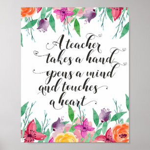 Lehrer Begrüßungszeichen Lehrer zurück zur Schule Poster