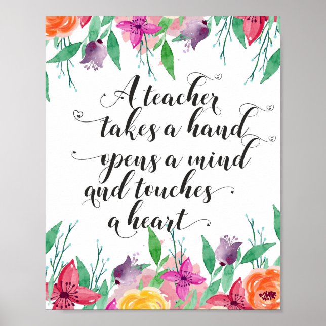 Lehrer Begrüßungszeichen Lehrer zurück zur Schule Poster (Vorne)