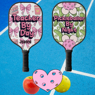 Lehrer bei Tag, Pickleballer bei Nacht personalisi Pickleball Schläger