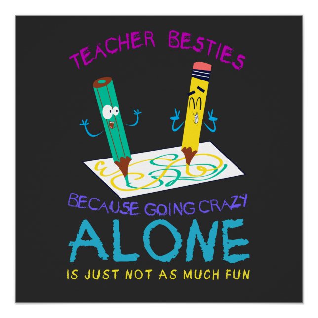 Lehrer besticht durch lustige Lehrerin Unisex Poster (Vorderseite)