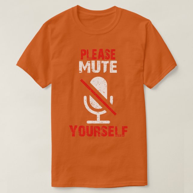 Lehrer bitte stumm T-Shirt (Design vorne)