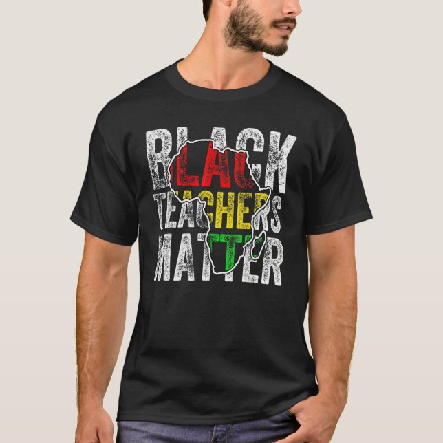 Lehrer Black History Month Stolz Afrikanischer Leh T-Shirt (Vorderseite)