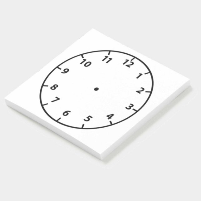 Lehrer Blank Clock Face Lehrhilfe Post-it Klebezettel (Von Creator hochgeladen)