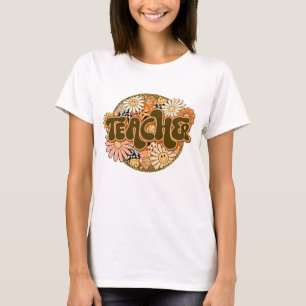 Lehrer. Blumenstil. T-Shirt