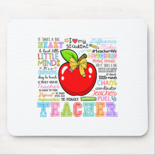 Lehrer Bogen Bleistift Apfel Lustig Ck Zur Schule  Mousepad