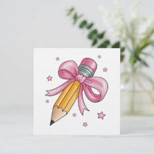 Lehrer-Bogen Bleistift Lehrleben Dankeschön Gesche Einladung