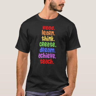 Lehrer Buch lesen Traum Inspirierte Zitate T-Shirt