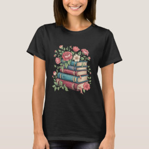 Lehrer Bücherliebhaber Zurück zur Schule Wildblume T-Shirt