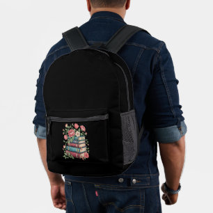 Lehrer Buchliebhaber Zurück zur Schule Wildblumen Bedruckter Rucksack