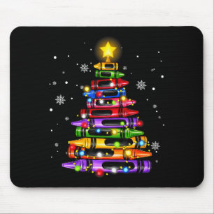 Lehrer Buntstift Weihnachtsbaum Lichter Schüler Sc Mousepad