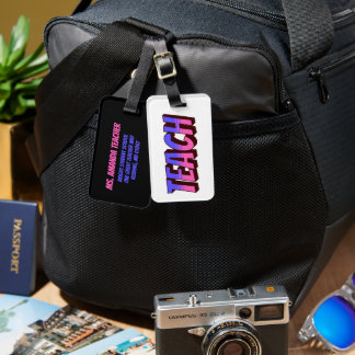 Lehrer Cartoon Stil Personalisiert Gepäckstück Tag Gepäckanhänger