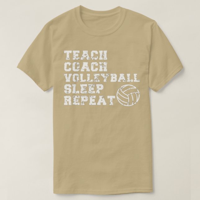 Lehrer Coach Funny Volleyball T-Shirt (Design vorne)