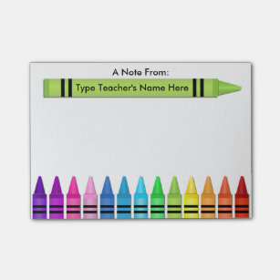 Lehrer Crayon Personalisiert Post-it Note Post-it Klebezettel