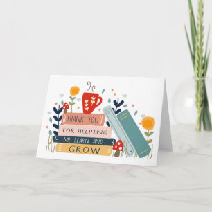Lehrer danke, dass Sie mir beim Wachsen helfen, bu Karte