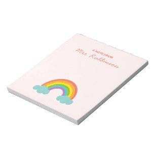 Lehrer-Dankeschön Regenbogen-Notizblock Notizblock