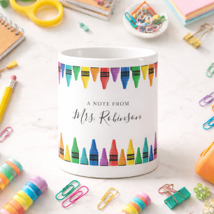 Lehrer-Dankeschön-Regenbogenstift Kaffeetasse