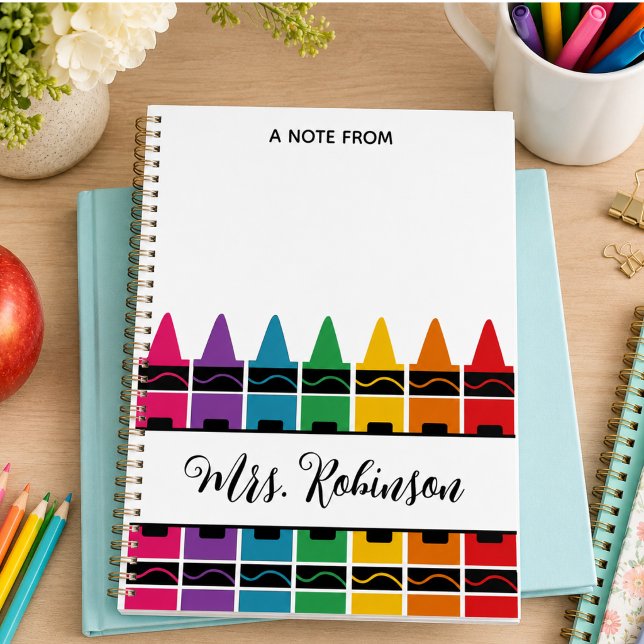 Lehrer-Dankeschön-Regenbogenstift Planer (Teacher Appreciation Rainbow Crayon Planner)