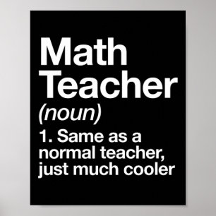 Lehrer-Definition Lustig Zur Schule Zuerst Poster