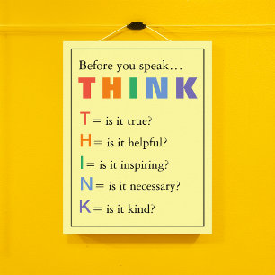 LEHRER DENKRAUM Klassenraum-Motivation Poster