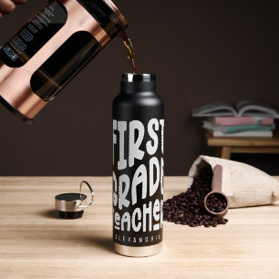 Lehrer der 1. Klasse Einfacher Text Trinkflasche