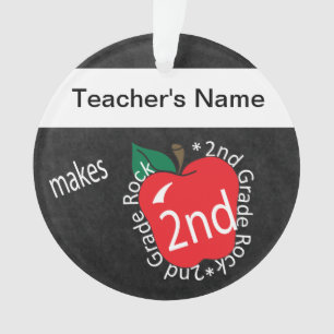 Lehrer der 2. Klasse 🍎 sind die Besten   Tafel Ornament