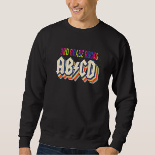 Lehrer der 3. Klasse Abcd Tie Dye Rocks 3. Klasse Sweatshirt