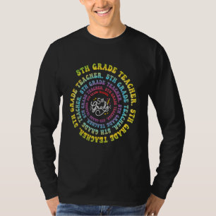Lehrer der 5. Klasse Spiral Groovy Vintage Erster  T-Shirt