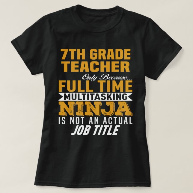 Lehrer der 7. Klasse T-Shirt (Design vorne)