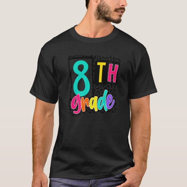 Lehrer der 8. Klasse Leopard 8. Klasse Leopard 202 T-Shirt (Vorderseite)