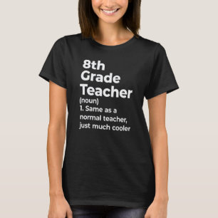 Lehrer der achten Klasse Definition 1. Schultag 8. T-Shirt