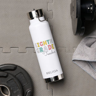 Lehrer der achten Klasse zurück zur Schule Trinkflasche