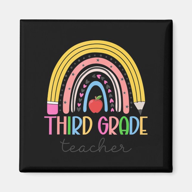 Lehrer der dritten Klasse Lehrer Liebe Inspiriere  Magnet (Vorne)