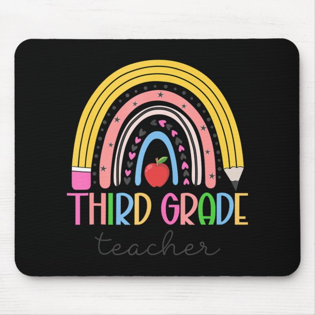 Lehrer der dritten Klasse Lehrer Liebe Inspiriere  Mousepad (Vorne)