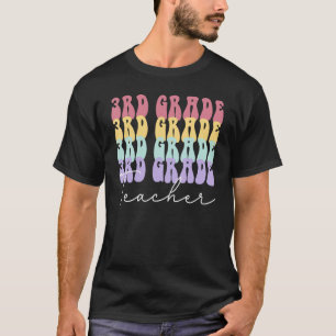 Lehrer der dritten Klasse Retro Groovy 3. Klasse T-Shirt