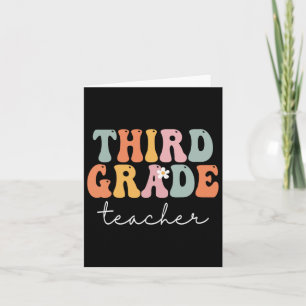 Lehrer der dritten Klasse Retro Groovy Vintage Ers Karte