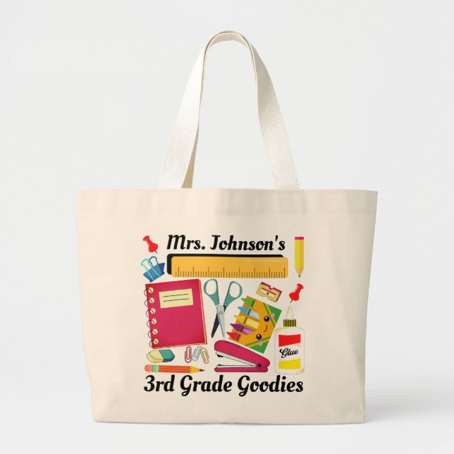 Lehrer der dritten Klasse Stuff Große Tote Tasche (Vorne)