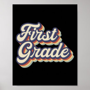 Lehrer der ersten Klasse Retro Vintage 1. Klasse L Poster