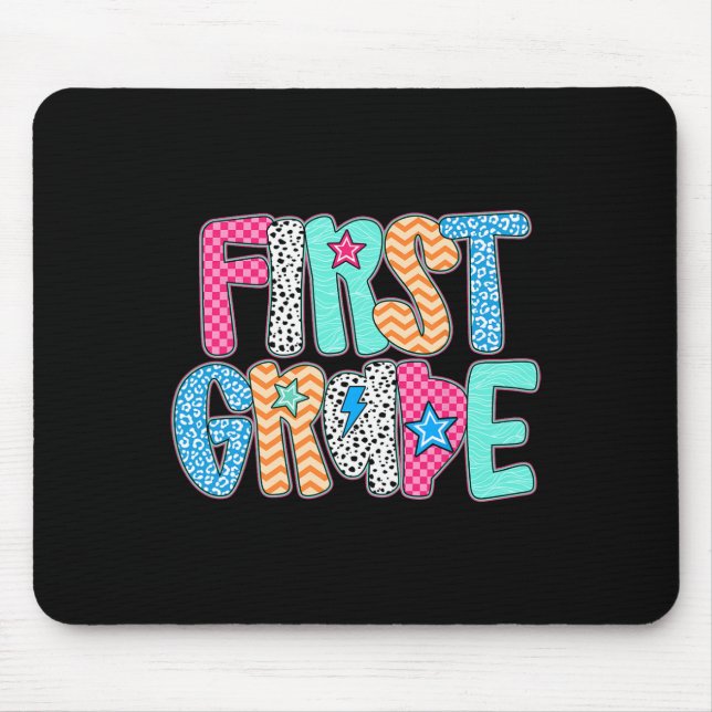 Lehrer der ersten Klasse Schüler glücklicher erste Mousepad (Vorne)
