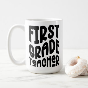 Lehrer der ersten Klasse Schwarzes Schriftzug-Desi Kaffeetasse