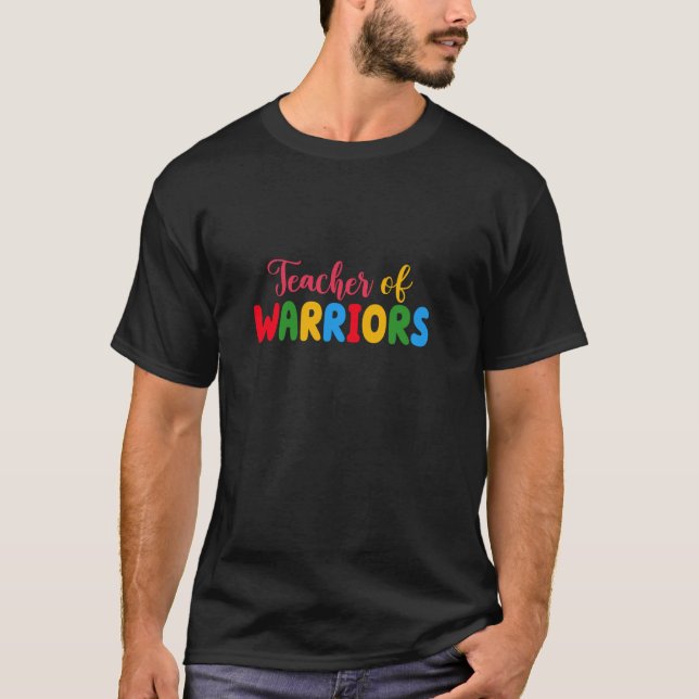 Lehrer der Krieger Autismus-Bewusstsein T-Shirt (Vorderseite)