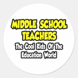 Lehrer der Mittelschule... Coole Kinder Runder Aufkleber