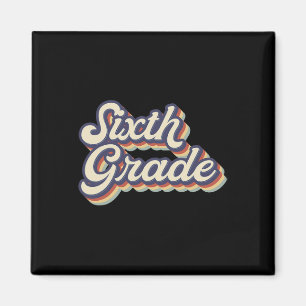 Lehrer der sechsten Klasse Retro Vintage 6. Klasse Magnet