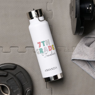Lehrer der siebten Klasse zurück zur Schule Trinkflasche
